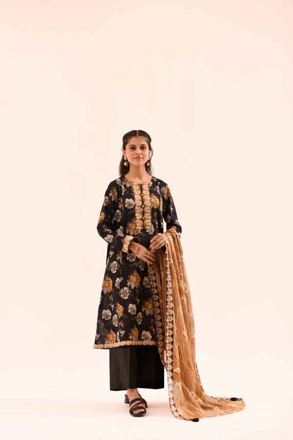 Nishat unstitched 3 Piece - Printed Suit
