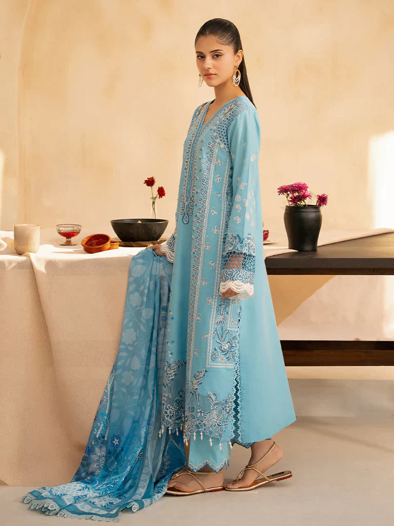 3 piece embroidered lawn Suit