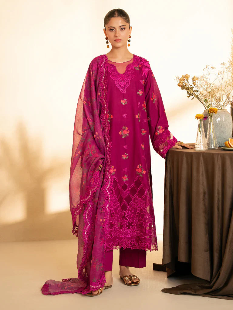 luxury 3 piece Embroidered lawn suit