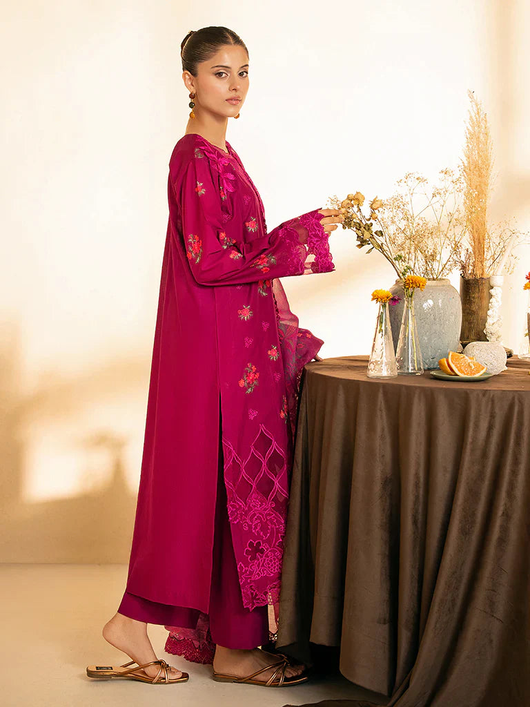 luxury 3 piece Embroidered lawn suit