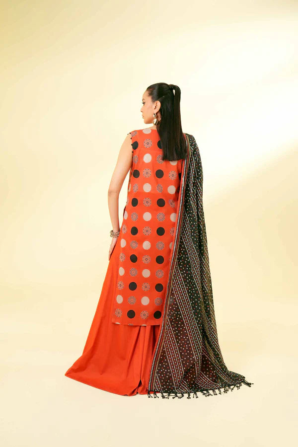 Nishat unstitched 3 Piece - Printed Suit