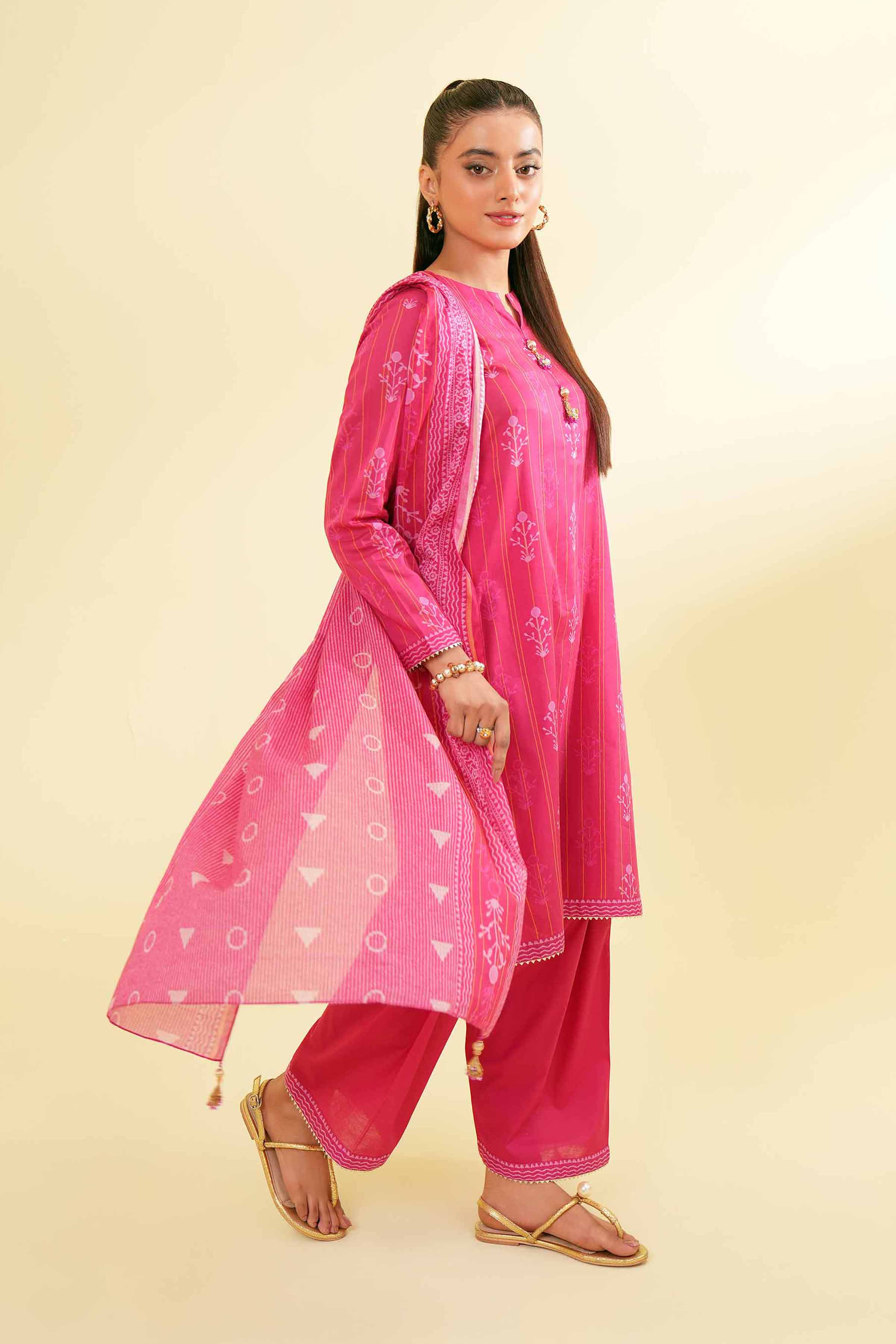 Nishat Linen 3 Piece - Printed Loose Fabric
