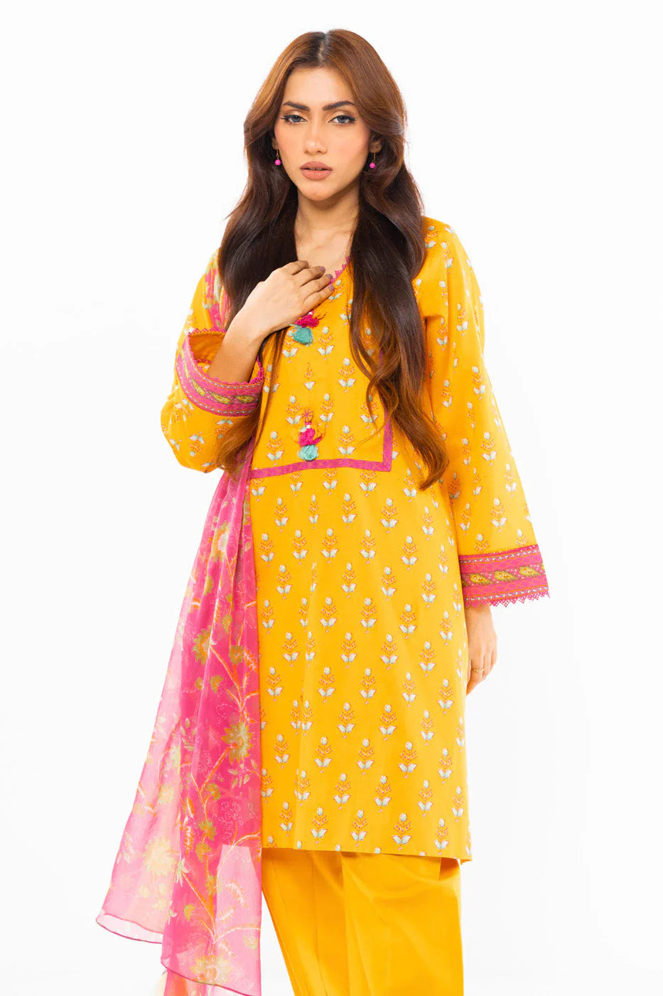 Yellow Alkaram 3-PC Suit