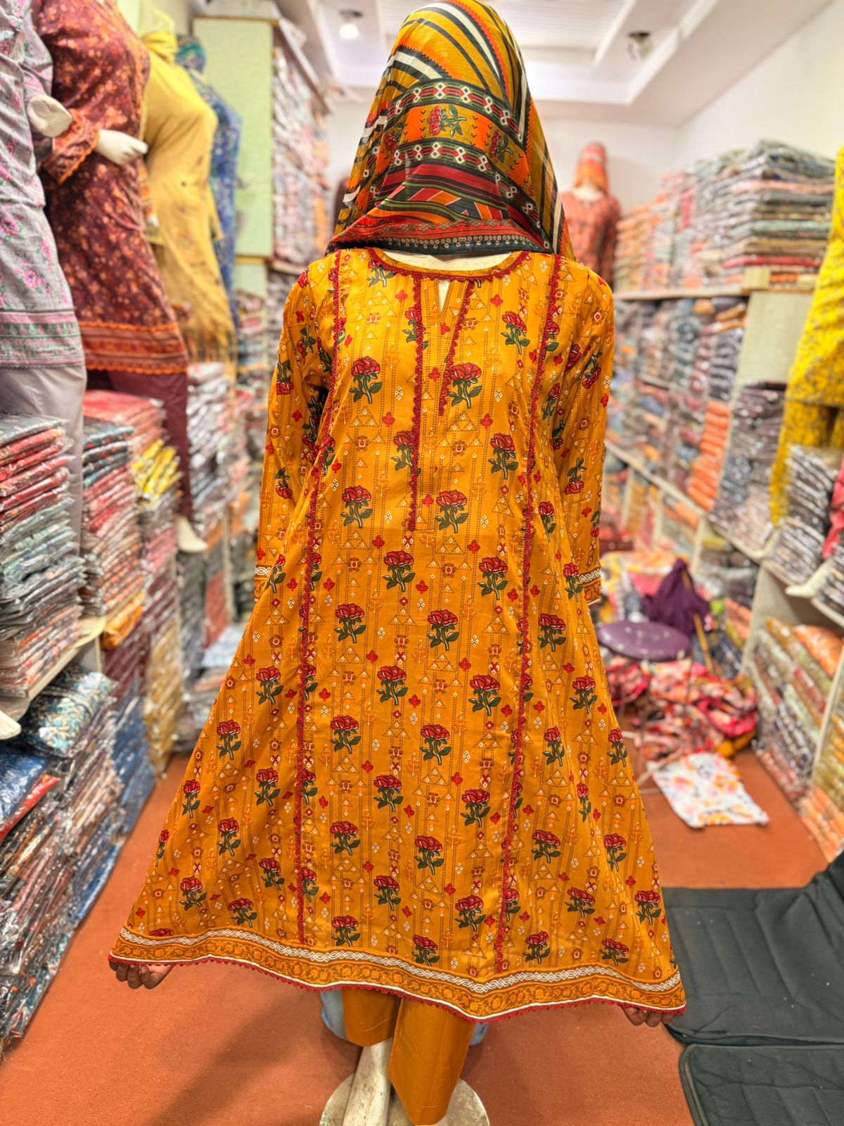 3-PC Stitched lawn Suit
