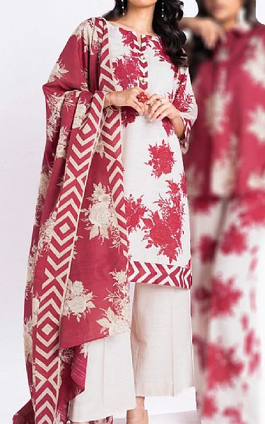 Alkaram Off White Lawn Suit